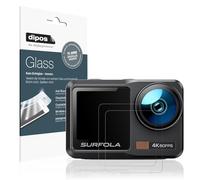 dipos I 2x Screen Protector matte compatible with Surfola SF630 Action Cam Flexible Glass 9H Display Protection