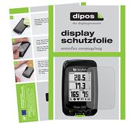 dipos I 3x Screen Protector matte compatible with Bryton Rider 200 Protection Films