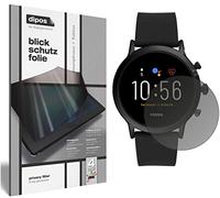 dipos I Privacy Filter compatible with Fossil The Carlyle HR (5. Gen.) Screen Protector Anti-Spy 4-Way Protection