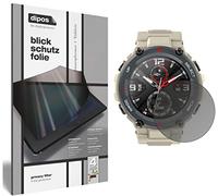 dipos I Privacy Filter compatible with Huami Amazfit T-Rex Screen Protector Anti-Spy 4-Way Protection