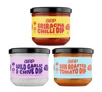 Dipp Classic Flavours Variety Pack of Dips, Case of 3 x 205ml Jars | Sun Roasted Tomato, Sriracha Chilli and Wild Garlic and Chive | Vegan & Vegetarian | Gluten Free | Flavours to Pair with Crisps