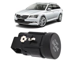DIPPCO Car Engine Ignition Starter Switch Start Stop Push Button 3VD905217 for Skoda Octavia Superb Yeti Karoq Kodiaq 2015-2019