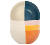 Dipped Stoneware Cereal Bowls - 16.5cm - 4 Colours Nicola Spring Multi One Size