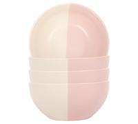Dipped Stoneware Cereal Bowls - 16.5cm - Pack of 4 Nicola Spring Dusty Pink One Size