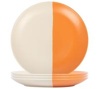 Nicola Spring Dipped Stoneware Dinner Plates - 26.5Cm - Burnt Orange - Pack Of 4, Orange