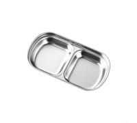 Dipping Bowls, Bowls for Dips, Stainless Steel Sauce Dishes for Grilling, 4-in-1 Multi Compartment Condiment Cups with Single Double Three Four Section Options, Gold & Silver Finish(sliver-B)