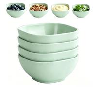 Dipping Bowls Set of 4, 9cm Sage Green Square Stackable Condiment Dishes