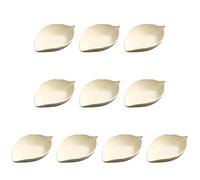 Dipping Bowls, Soy Sauce Dish, Small Serving Bowls for Side Dishes Vintage Love Heart Leaf Stylish Design, Seasoning Dish, Set of 10 Mini Appetizer Plates for Condiment Sushi Ketchup BBQ Party Beige-