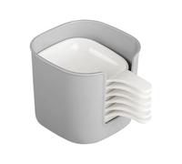 Dipping Sauce Dish, 6 Piece Set with Handle, Dip Platter Holder, Ketchup and Yogurt Trays, Sturdy Condiment Server for Dinner, Family Snacks, Picnics, Commercial Kitchen, 3.62x4.92x3.15 inches