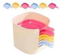 Dipping Sauce Plate and Holder Set, 6 Pcs Mini Dipping Sauce Plate and Holder, Home Kitchen Seasoning Dishes Bowls with Handle for Parties, Picnics, Party Dinner (Colorful)