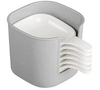 Dipping Sauce Plate and Holder Set 6PCS Small Bowls for Dips Mini Seasoning Dipping Bowls Food Grade Dipping Sauce Dishes with Handle Soy Sauce Plate(Grigio)