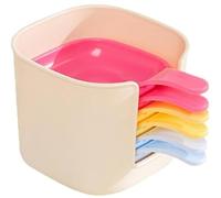 Dipping Sauce Plate and Holder Set 6PCS Small Bowls for Dips Mini Seasoning Dipping Bowls Food Grade Dipping Sauce Dishes with Handle Soy Sauce Plate(Colorful)