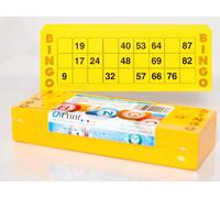 DiPrint 200 large printed Bingo cards for seniors system 15 from 90 yellow