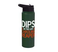Dips On The Last Carolina Reaper Stainless Steel Insulated Water Bottle