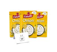 Dips Sauce for Snack Featuring: 3x Estrella Onion Flavoured Dip Mix (22g each) | Perfect Dip Sauce for Crips, Nachos, Veggies, Party Food & Grilled Meats