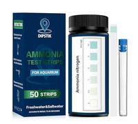 DIPSTIK Ammonia Test Strips for Fish Tank,Feshwater & Saltwater Aquarium Water Test Kit (50)