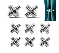 DIPZO 8 Pairs Curtain Magnets, Magnetic Clips for Drapes, Prevent Light Leaking, Easy No-Sew Closure for Home, Office, Bedroom, Bathroom Curtains