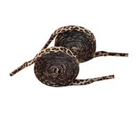 DIPZO Leopard Print Laces, 2 Pairs of Thick Fat Shoelaces for Trainers, Animal Pattern Shoelaces, Trainer Laces Accessories for Sneakers and Replacement Shoe Laces