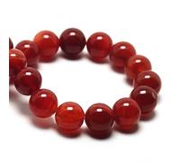 DIQIO Natural Stone Beads for Jewelry Making - 10mm Gemstone Round Beads for Bracelets(34-37pcs, Red Striped Agate)