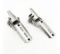 DIQXLGS 25mm Highway Front Foot Pegs Folding Footrests Clamps For B&MW R1200GS LC R 1200 GS adv R1250GS For adventure 2004-2023(Silver)