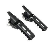 DIQXLGS 25mm Highway Front Foot Pegs Folding Footrests Clamps For B&MW R1200GS LC R 1200 GS adv R1250GS For adventure 2004-2023(BLACK)