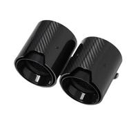 DIQXLGS 2pcs Car Exhaust Tip For B&MW F30 M335i M340i F32 F33 F36 M435i M440i Performance Carbon Fiber ID60mm Muffler Tip Tailpipe(BLACK)