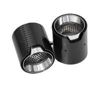 DIQXLGS 2pcs Car Exhaust Tip For B&MW F30 M335i M340i F32 F33 F36 M435i M440i Performance Carbon Fiber ID60mm Muffler Tip Tailpipe(Silver)