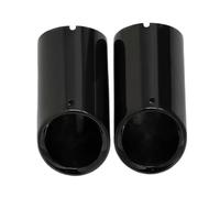 DIQXLGS 2PCS Exhaust Tips For A4 A3 Q5 Stainless Steel Car Exhaust Muffler Tip Tail Pipe Exhaust Trim Auto Accessories(BLACK)