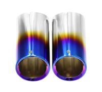 DIQXLGS 2PCS Exhaust Tips For A4 A3 Q5 Stainless Steel Car Exhaust Muffler Tip Tail Pipe Exhaust Trim Auto Accessories(Blue)