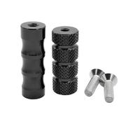 DIQXLGS 2PCS Motorcycle CNC Universal M6 Racing Gear Shift Lever Peg Brake Pedal Shifter Foot Pegs Motorbike Footrests Footpeg Aluminum(BLACK)
