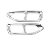 DIQXLGS 2Pcs Stainless Car Tail Muffler Exhaust Pipe Output Cover Trim Decoration For 7 Series G11 G12 2016 2017 2018(Silver)