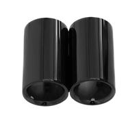 DIQXLGS 2pcs Stainless Steel Car Exhaust Trims Muffler Tip Covers For B&MW F30 E92 E90 3 Series GT 325i 328i 2006 2007 2008 2009 2010(BLACK)