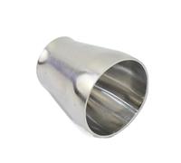 DIQXLGS 63mm 76mm Universal Automotive Exhaust Pipe Fittings 304 Stainless Reducer Joint Welding Large To Small Auto Modification Accesories(OD 76mm-51mm)