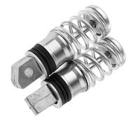DIQXLGS 8MM Hole Motorcycle Rear Passenger Foot Pegs Pedals Aluminum Rear Spring Footrest Pegs Pedal 113x31mm Moto Accessories(Silver)