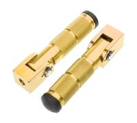 DIQXLGS 90 Degree Fixed Folding-Footpegs Foot Peg Front Rear Footrest Pedal Universal Motorcycle Modified Accessories 1 Pair(Gold)