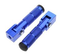 DIQXLGS 90 Degree Fixed Folding-Footpegs Foot Peg Front Rear Footrest Pedal Universal Motorcycle Modified Accessories 1 Pair(Blue)