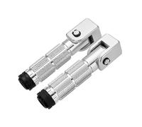 DIQXLGS 90 Degree Fixed Folding-Footpegs Foot Peg Front Rear Footrest Pedal Universal Motorcycle Modified Accessories 1 Pair(Silver)