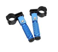DIQXLGS Aluminum Alloy 8mm Pedal CNC 90-Degree Folding Pedals Motorcycles Parts Motorcycle Rearset Footrests Foot Rest Foot Pegs(Blue)