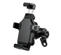 DIQXLGS Ball Handlebar Mirror Anti-Vibration Motorcycle Phone Holder Fork Stem Base High-Speed Secure Lock For Bike ATV UTV Scooter(Rearview Mirror Type)