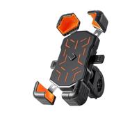 DIQXLGS Bike Phone Holder 360° View Adjustable Universal For 4.5-7.2 Inch Mobile Shockproof Bracket Moto Parts(Orange,Handlebar)