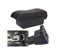 DIQXLGS Car Armrest Box Interior Parts Details Retrofit Parts Storage Box Car Accessories For Hyundai I10 Car Armrest(B1 Black red 3USB)