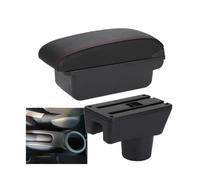 DIQXLGS Car Armrest For Toyota Aygo X 2017 2018 2019 Armrest Box Retrofit Parts Storage Box Car Accessories(C1 Black red NO USB)