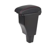 DIQXLGS Car Armrest Interior Parts Special Retrofit Parts Center Storage Box Car Accessories For Kia For Morning Armrest Box For Kia For Picanto(A1 Black red leather)