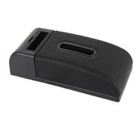 DIQXLGS Car Armrest Mat Universal Height Increase Pad Car Tissue Box Armrest Protection Cushion Storage Box Elbow Support Arm Cover(C2 Black line NO USB)