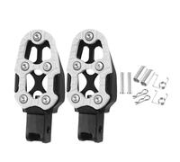 DIQXLGS CNC Aluminium Alloy Universal Motorcycle Pedals Footpegs Pedals For Pit Dirt Bike Electric Bikes Dirt Bike Foot Pegs(WHITE)