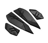 DIQXLGS Foot Panels For Y&amaha For XMAX 125 250 300 400 Footboards Rests Feet Aluminum Foot Pegs Panel Step Floor Footrest Pad(BLACK)