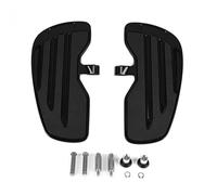DIQXLGS Footboard Front Rear Foot Rest Pedal Wide Footrest For Indian For Scout For Sixty For Rogue For Twenty For Bobber(BLACK,Driver)