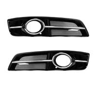 DIQXLGS For A3 2010 2011 2012 2013 1Set Black Front Bumper Light Grille Fog Lamp Grill Cover Car Accessories 8P0807681J 8P0807682J DIQXLGS(Left and Right)
