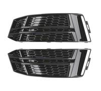 DIQXLGS For A4 B9 S-LINE 2016 2017 2018 Car Gloss Black Honeycomb Front Bumper Fog Light Grille Lower Grill Bezel Cover DIQXLGS