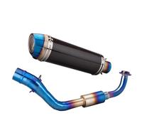 DIQXLGS For Aerox155 NVX155 NVX125 For Aerox 155 NVX 155 125 Motorcycle Exhaust Escape Modify Front Link Pipe 51mm Muffler(Style D)